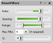RissetFilters parameter editor window